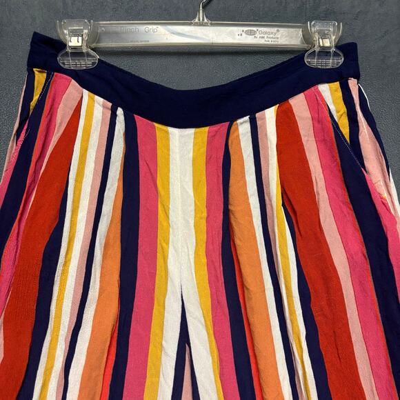 Blank London Pants Anthropologie Wide Leg Stripe Flowy Pockets Work Office Artsy - Picture 2 of 7
